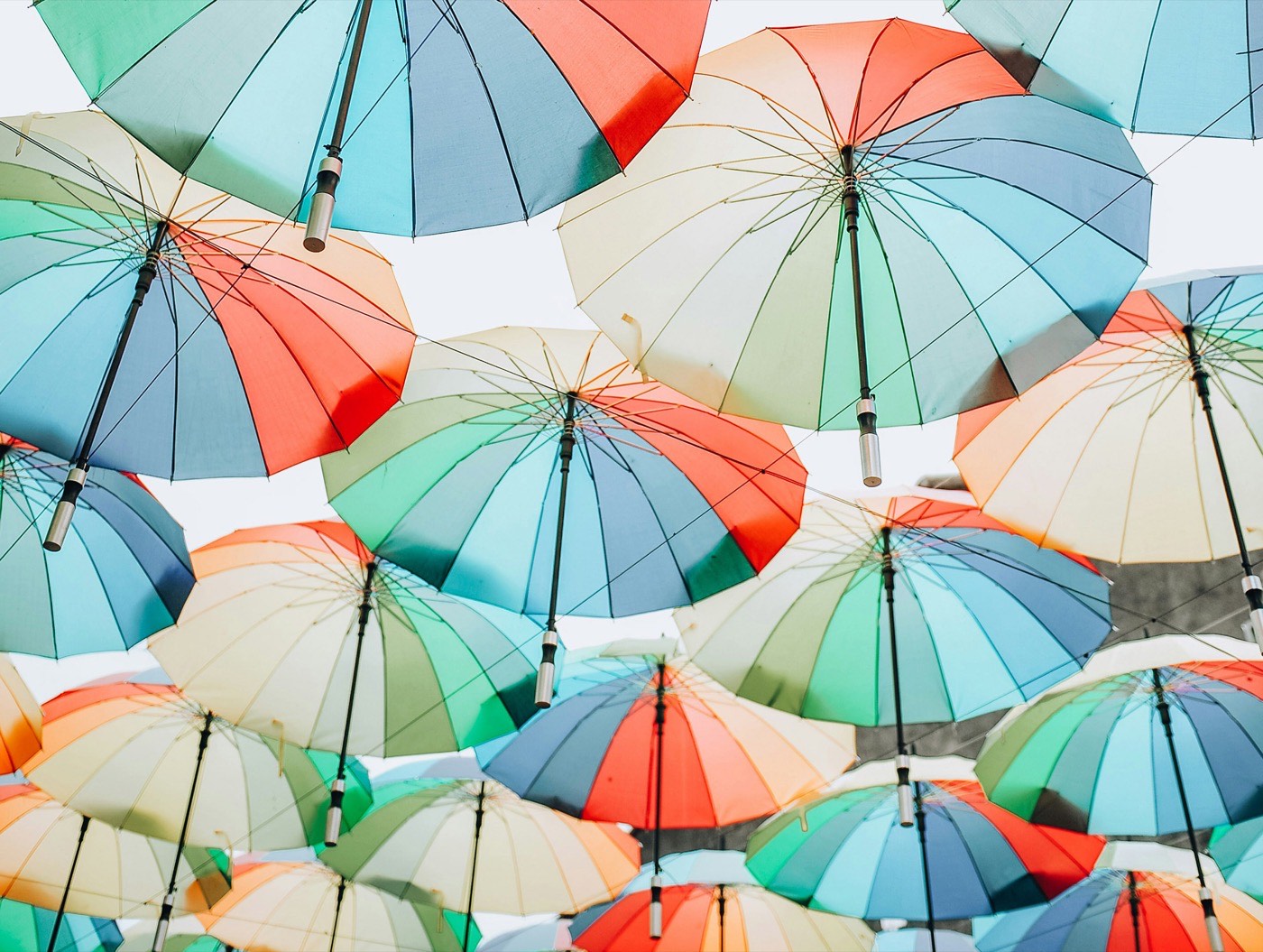 A Row Of Umbrellas In A Back Street In Penang Tg Vertical