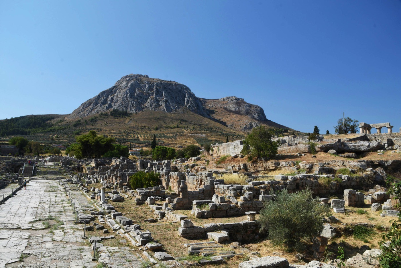 Picture Taken From The Entrance Of The Ancient Corinth