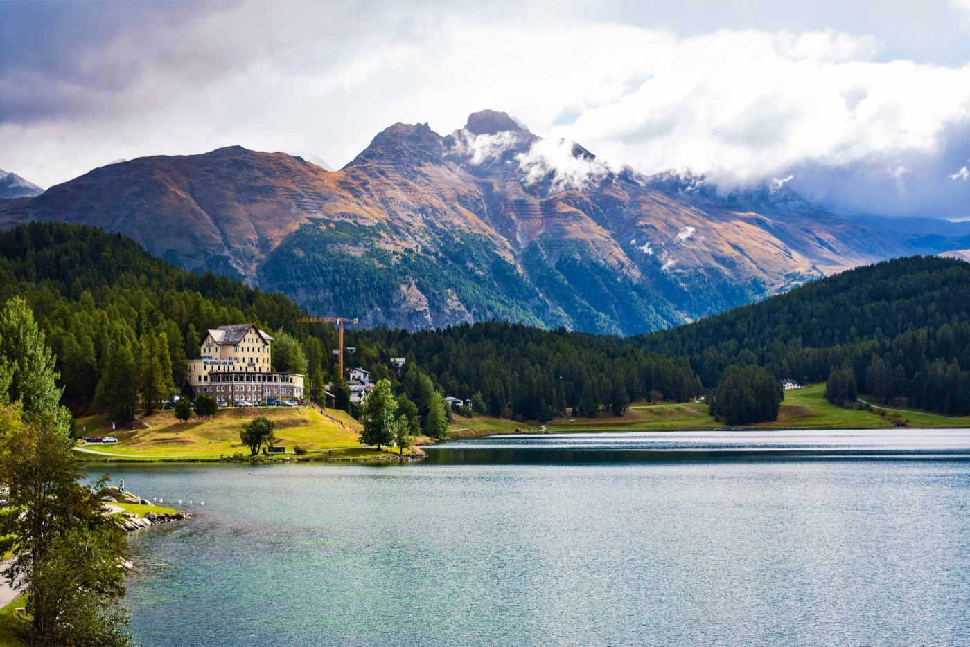 Saint Moritz Lake In Switzerland